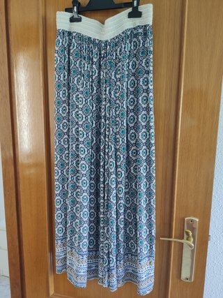 Falda larga estampada boho - talla M - Nueva!