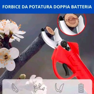 Forbici Cesoia Elettrica 2 Batterie 48v + Accessor