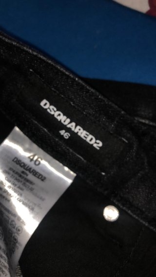 Pantalones Dsquared2 Negros Desgastados