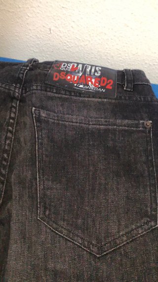 Pantalones Dsquared2 Negros Desgastados