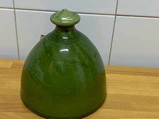 Jabonera cerámica vintage verde