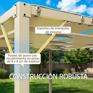Pérgola Jardín 3x4m UPF 50+ Beige