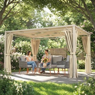 Pérgola Jardín 3x4m UPF 50+ Beige