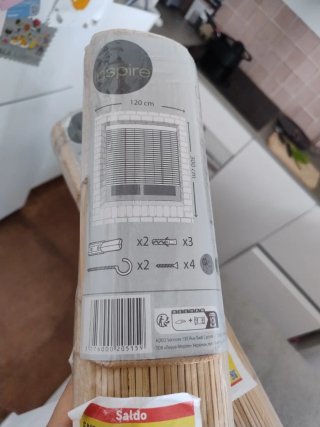 Estor enrollable bambú exterior 120x300