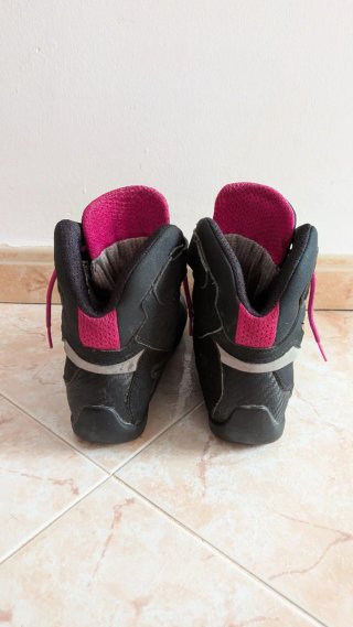 Botas Moto Mujer TCX Negras y Rosas