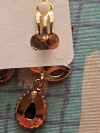 Orecchini donna neri e oro