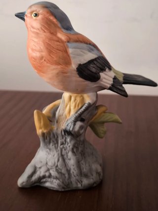Figura pájaro pinzón cerámica años 80
