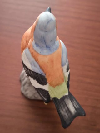 Figura pájaro pinzón cerámica años 80