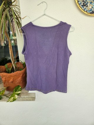 Camiseta OC sin mangas morada talla S