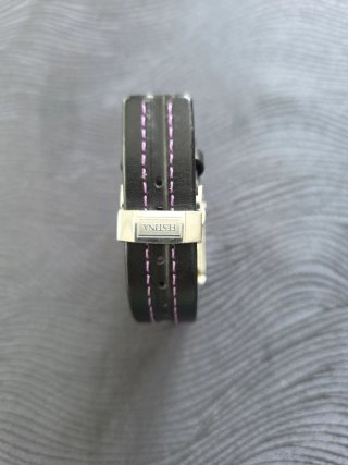 Reloj Festina Correa Piel Negra y Morada