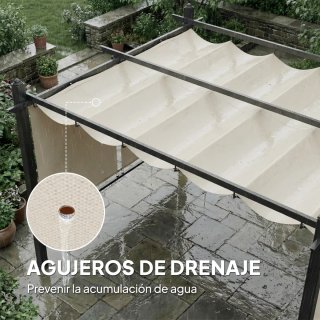 Pérgola Jardín 4x3m con Cortinas