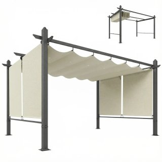Pérgola Jardín 4x3m con Cortinas