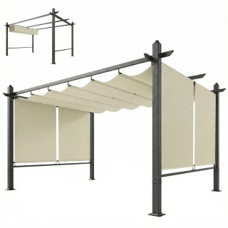 Pérgola Jardín 4x3m con Cortinas