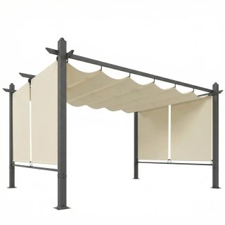 Pérgola Jardín 4x3m con Cortinas