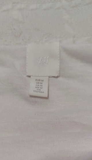 Vestido H&M palabra de honor blanco