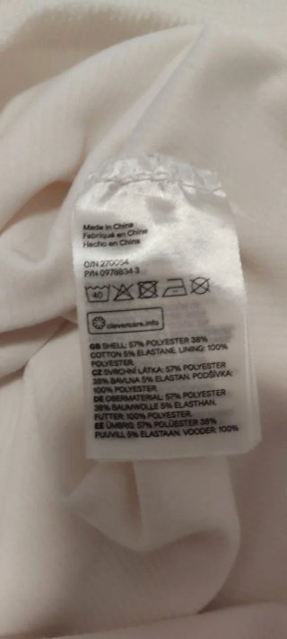Vestido H&M palabra de honor blanco