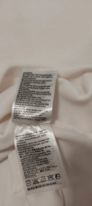 Vestido H&M palabra de honor blanco