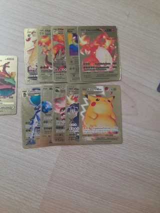 Lote 15 Cartas Pokémon Doradas