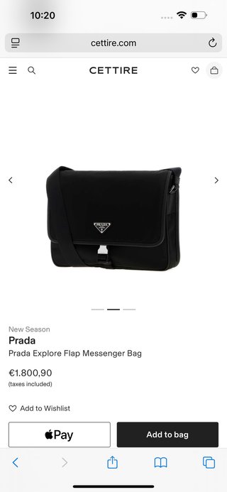 Bolso bandolera Prada negro
