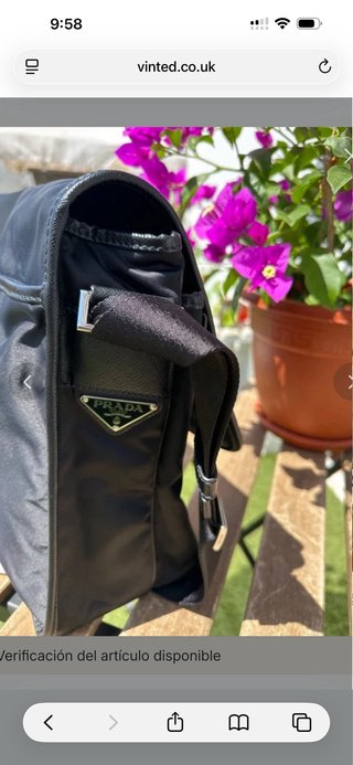 Bolso bandolera Prada negro