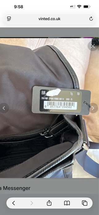 Bolso bandolera Prada negro