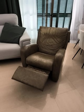 Sillón reclinable de cuero Natuzzi