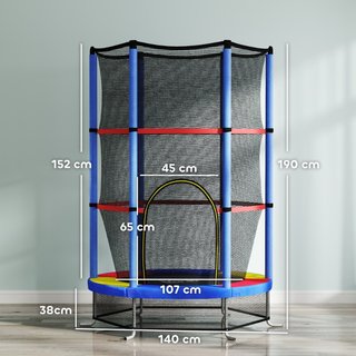 Tappeto Elastico per Bambini 3-6 Anni con Rete di