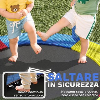 Tappeto Elastico per Bambini 3-6 Anni con Rete di