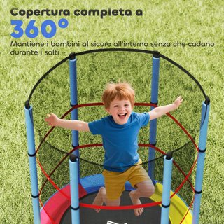 Tappeto Elastico per Bambini 3-6 Anni con Rete di