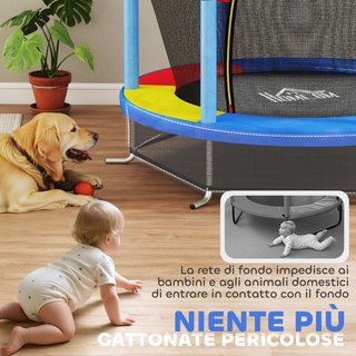 Tappeto Elastico per Bambini 3-6 Anni con Rete di
