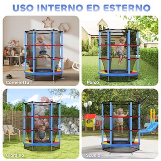 Tappeto Elastico per Bambini 3-6 Anni con Rete di