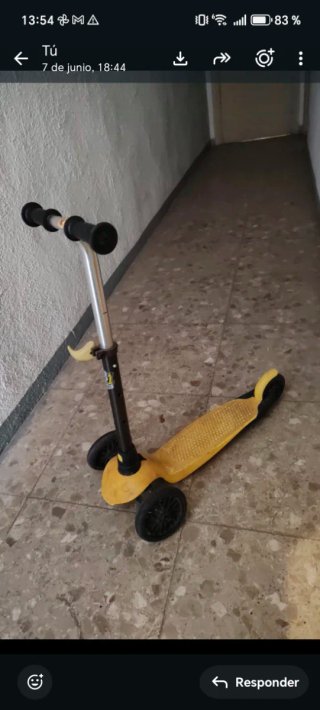 Patinete 3 Ruedas Amarillo decathlon
