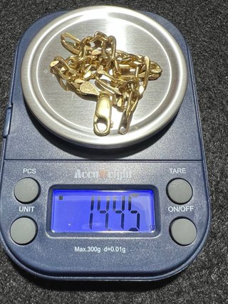 Pulsera Figaro Oro 18k maciza