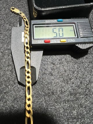 Pulsera Figaro Oro 18k maciza