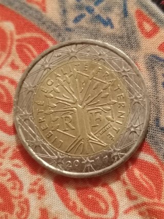 Moneda 2 Euros Francia Árbol Genealógico