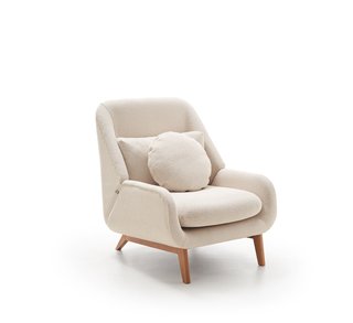 Butaca nórdica beige cómoda