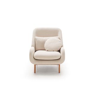 Butaca nórdica beige cómoda