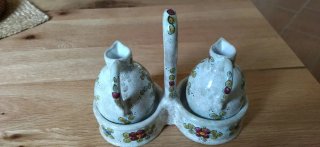 Servizio Olio/Aceto Deruta Ceramica Fiori