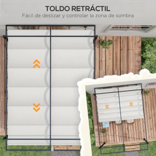 Cenador 3x4m Techo Retráctil