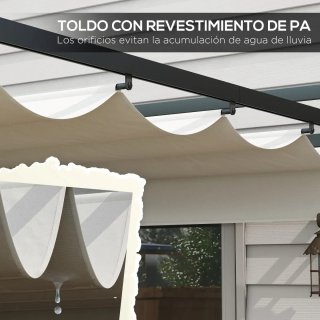 Cenador 3x4m Techo Retráctil