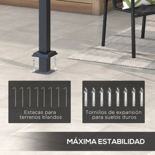 Cenador 3x4m Techo Retráctil