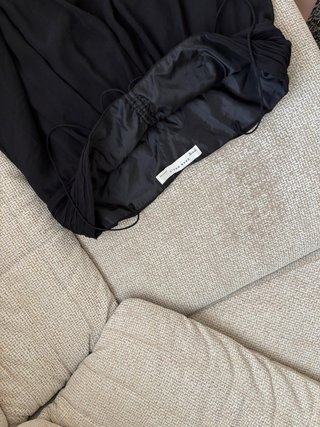 Vestido Zara gasa negro tirantes mini