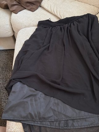 Vestido Zara gasa negro tirantes mini