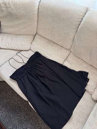 Vestido Zara gasa negro tirantes mini