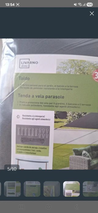 Toldo parasol  sin estrenar