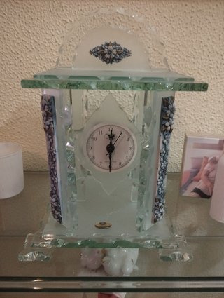 Reloj de Mesa Vintage Cristal Tallado Italiano