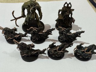 Zombicide Rat King & Swamp Troll pintado barnizado