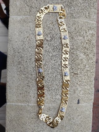Cadena Versace Oro y Plata