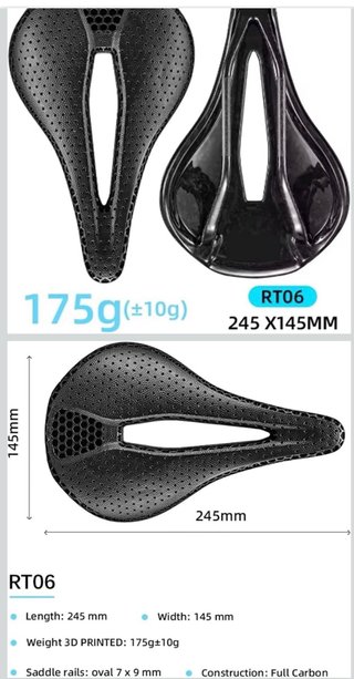 Sillín Bici Ultraligero Negro