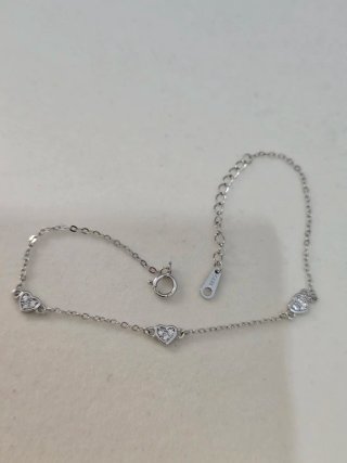 Pulsera Plata 925 Corazones